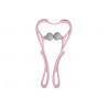 Massage Tools Neck Shoulder Massage Roller Handheld Self-massager Body Relax Two Colors Optional Elitzia ETHSF05（Pink）