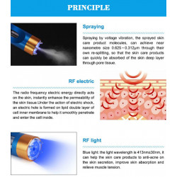 Skin Care Wrinkle Remover Portable Face Lifting Skin Rejuvenation RF Blue Light Spray Beauty Machine Elitzia ETLB294