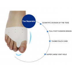 ：Foot Care Hallux Valgus Toe Separator 2 In 1 Sleeve Type Daily-use Toe Corrector Elitzia ETFT002