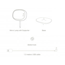 Table Lamp Mirror Lamp Makeup Lamp With Led Light Beauty Salon Or Home Use Two Colors Optional Elitzia ETDL02（White）
