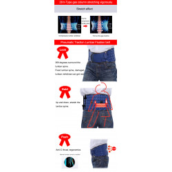 Health Care Waist Belt Tractor Massager Electric Lumbar Traction Support Device Hot Moxibustion Physiotherapy Elitzia ETCR151