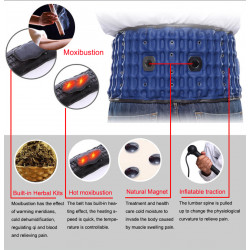 Health Care Waist Belt Tractor Massager Electric Lumbar Traction Support Device Hot Moxibustion Physiotherapy Elitzia ETCR151