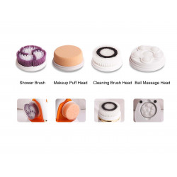 Skin Care Pore Cleanser Blackhead Remover Face Massager 4 In 1 Electric Beauty Device Elitzia ETAE8286B（Orange）