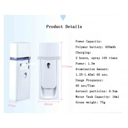 Elitzia ETF825 Double Head Dual Cavity Nanometer Mist Cold Sprayer Facial Moisturizing