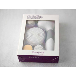 Elitzia ETB4002 Waterproof Cleansing Facial Massage Brush with 4 Brush Head AAA Battery Operated
