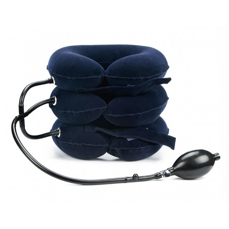 Elitzia ETB022T 3 Layers 3 Tubes Genuine Cervical Spondylosis Traction Massage Neck Stretcher Blue Color